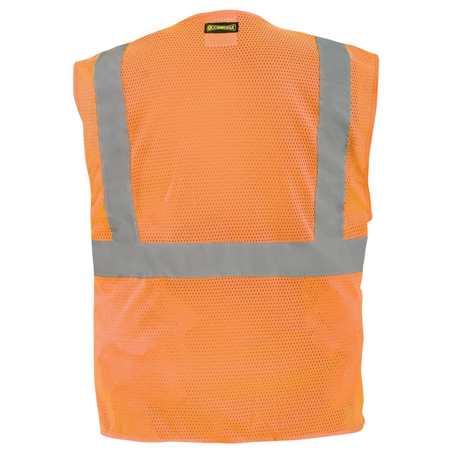 Orange Safety Vests - OccuNomix - Reflective Mesh Design