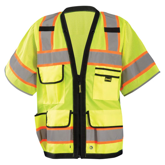Yellow/Lime Safety Vest - OccuNomix - Heavy Duty