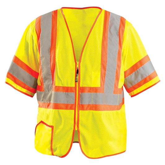 Yellow/Lime Safety Vest - OccuNomix - Two-Tone Mesh