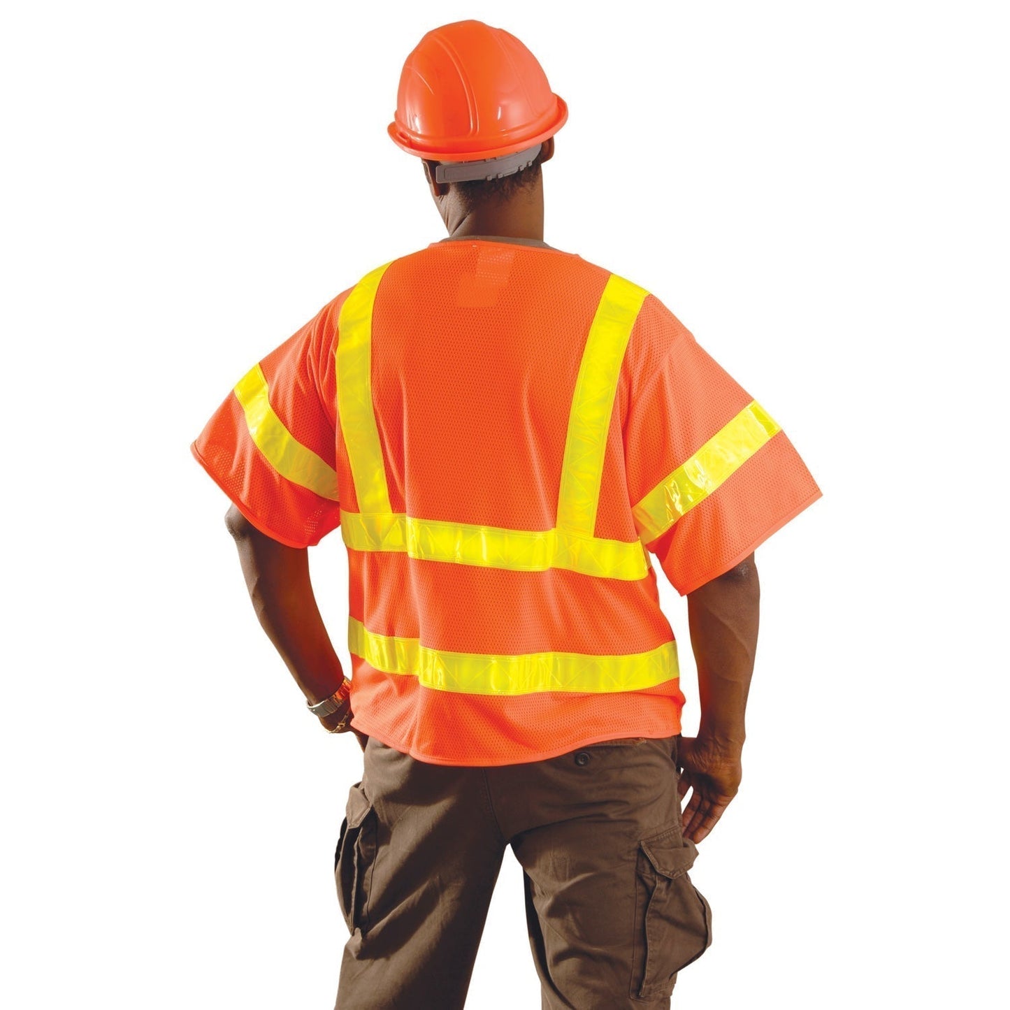 Orange Safety Vests - OccuNomix - Mesh Reflective Design