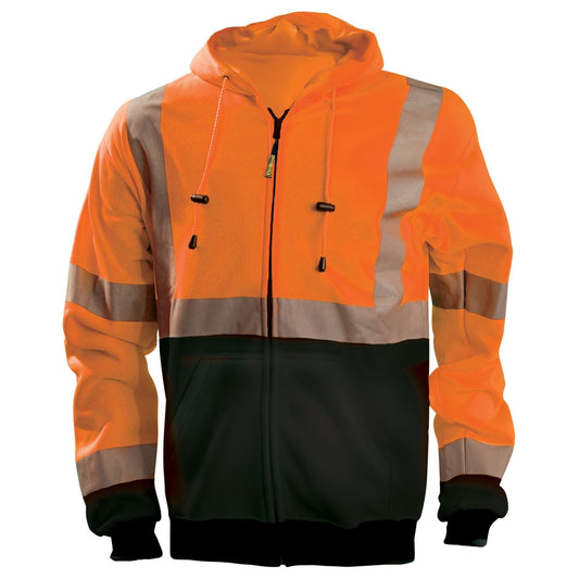 Orange Safety Sweatshirts - OccuNomix - Reflective Fleece