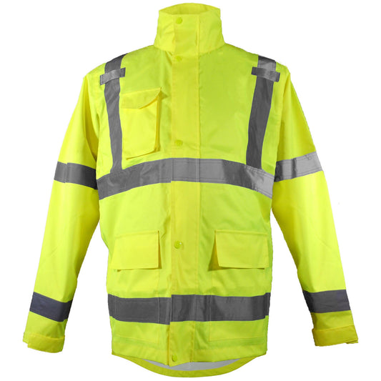 Yellow/Lime Rain Jacket - OccuNomix - Waterproof Design
