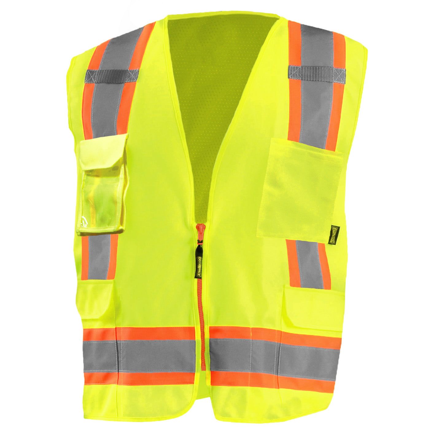 Yellow/Lime Safety Vests - OccuNomix - Recycled Material