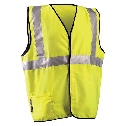 Yellow/Lime Safety Vest - OccuNomix - Flame Resistant