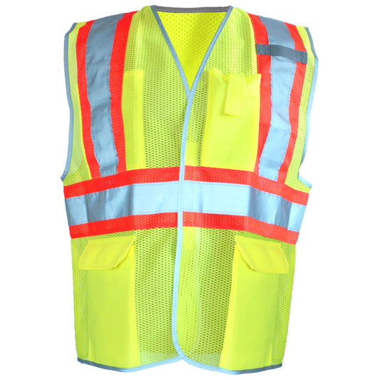 Yellow/Lime Safety Vest - OccuNomix - Premium Mesh