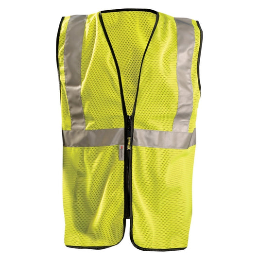 Yellow/Lime Safety Vest - OccuNomix - Reflective Mesh