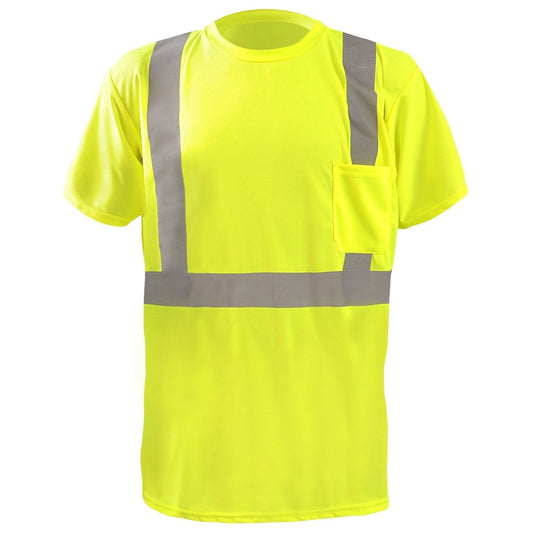 Orange Safety Shirt - OccuNomix - Wicking Birdseye Fabric