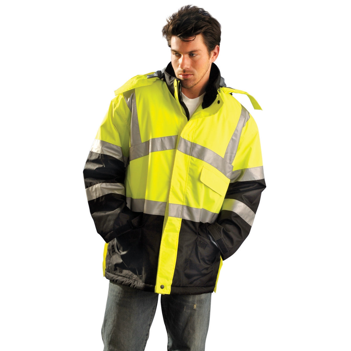 Yellow/Lime Safety Jacket - OccuNomix - Insulated Parka