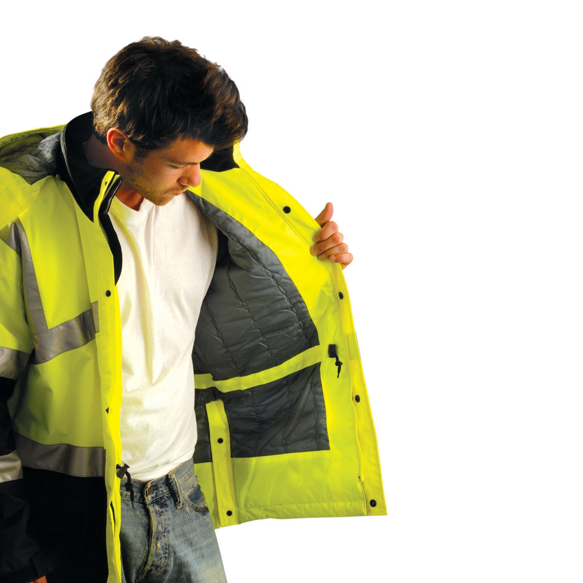 Yellow/Lime Safety Jacket - OccuNomix - Insulated Parka
