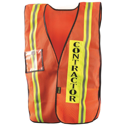 Orange Safety Vest - OccuNomix - Reflective Mesh