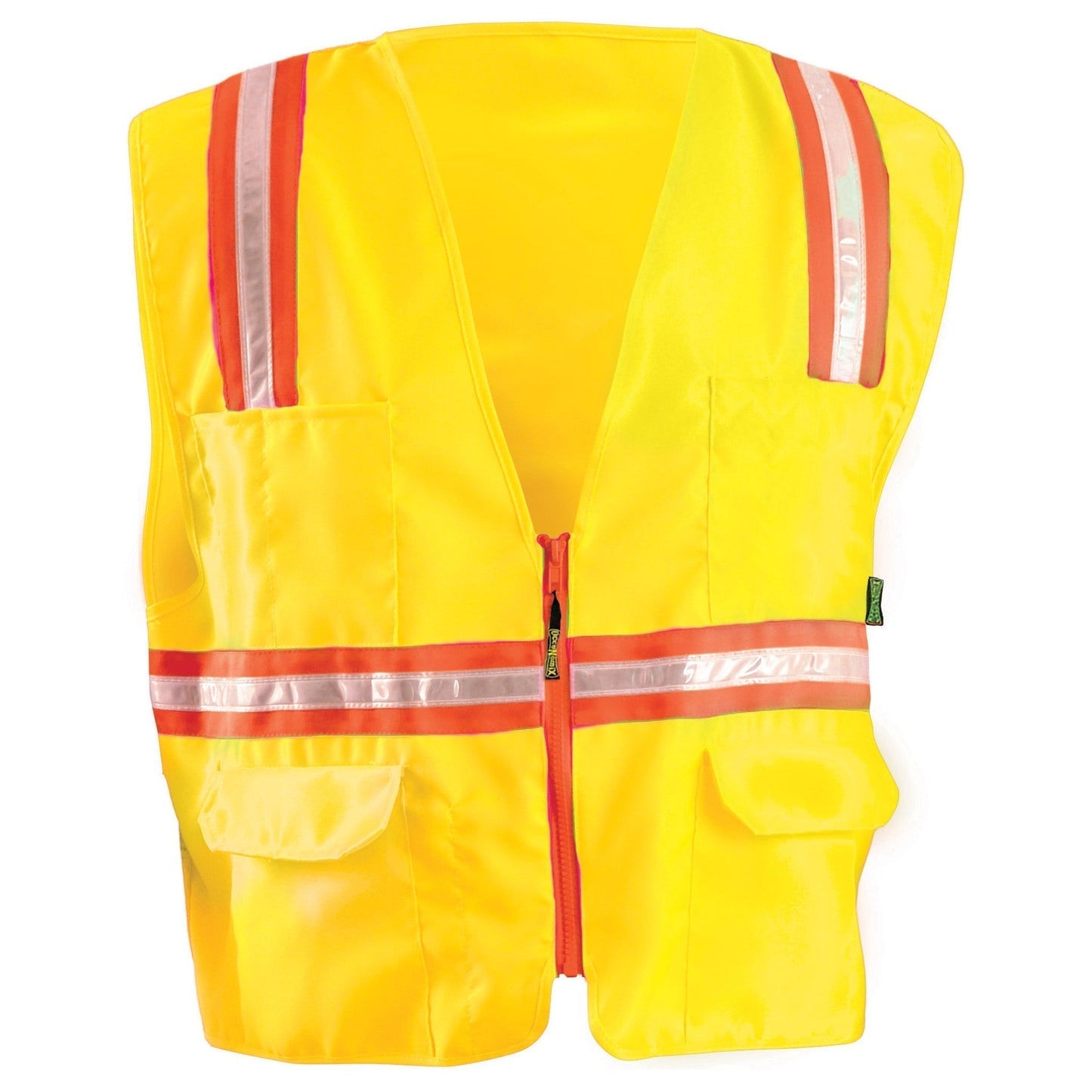 Orange Safety Vests - OccuNomix - Two-Tone Mesh Design