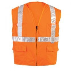 Orange Safety Vests - OK-1 - Durable Polyester