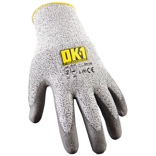 Gray String Knit Gloves | OK-1 | Safety 20 Ansi Cut Level 2 Work