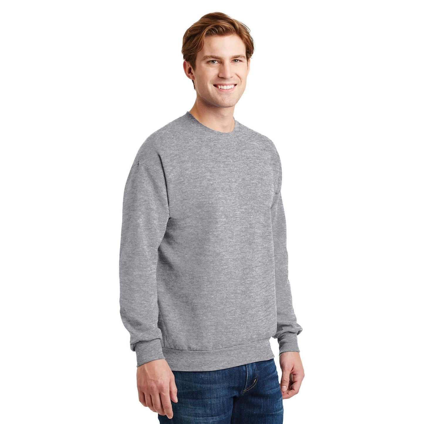 White Sweatshirts - Cozy Crewneck - Hanes - Eco-Friendly