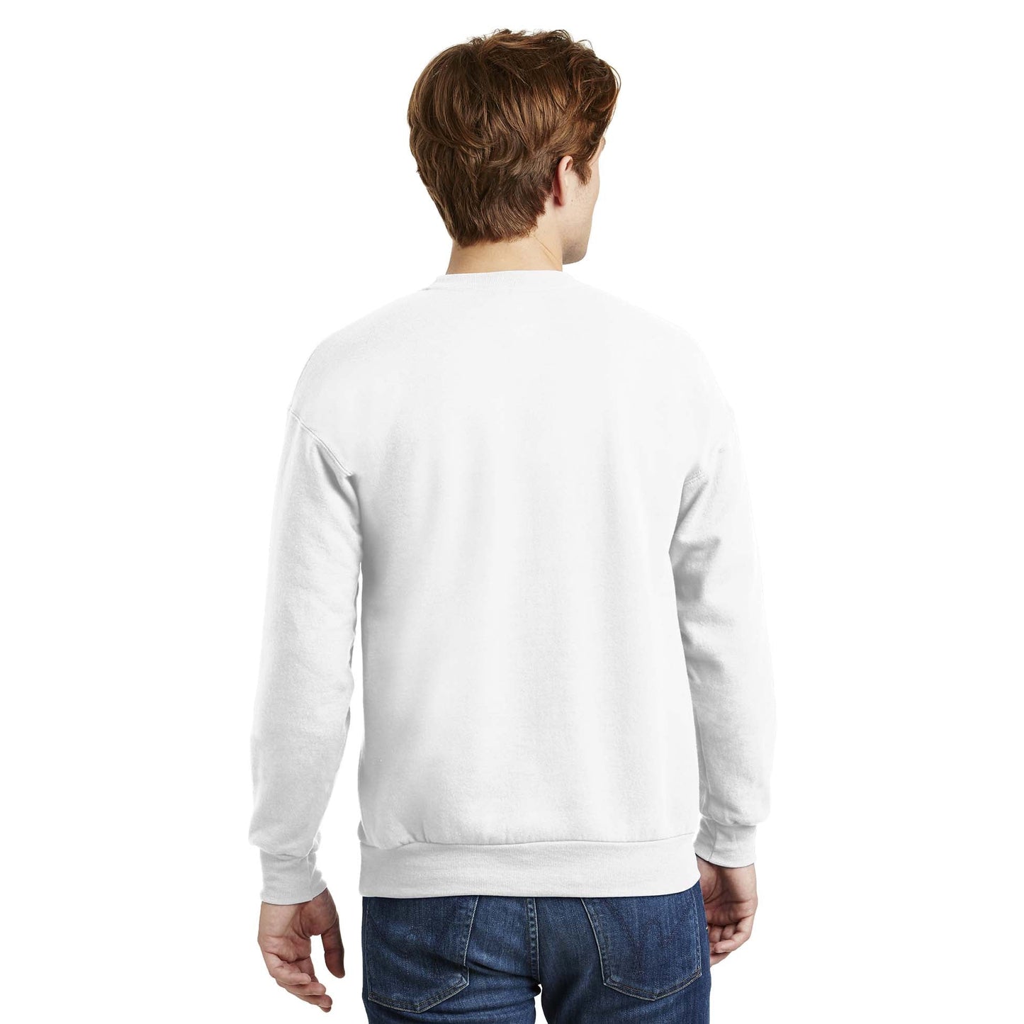 White Sweatshirts - Cozy Crewneck - Hanes - Eco-Friendly