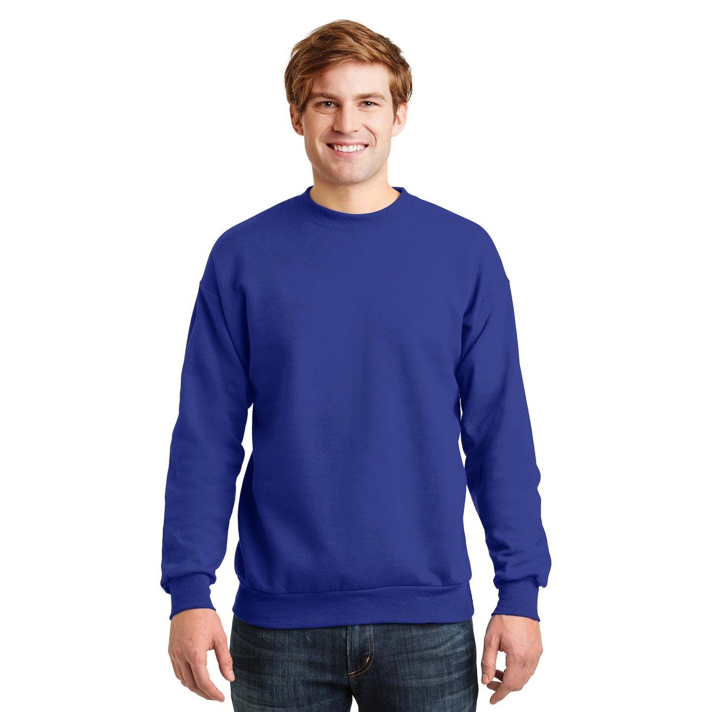 White Sweatshirts - Cozy Crewneck - Hanes - Eco-Friendly