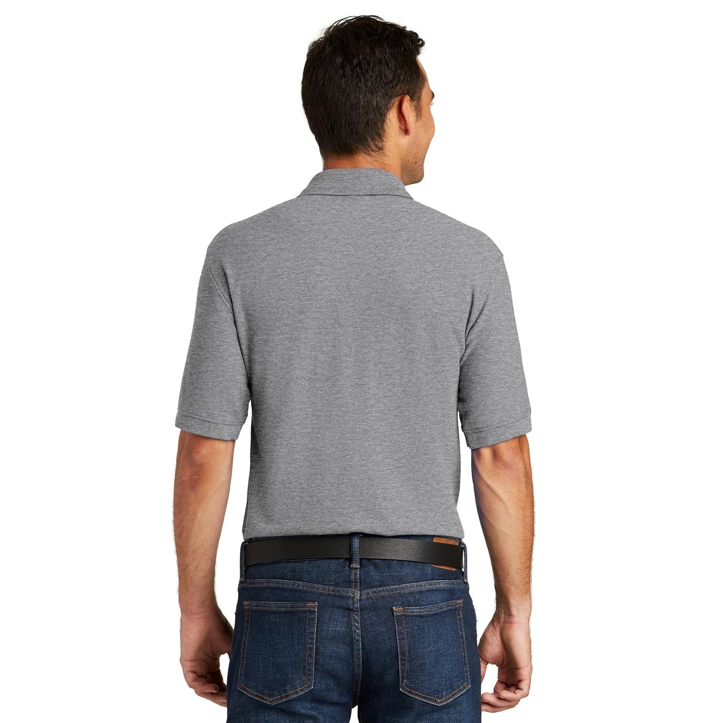 White Polo Shirt - Port & Company - Durable Blend