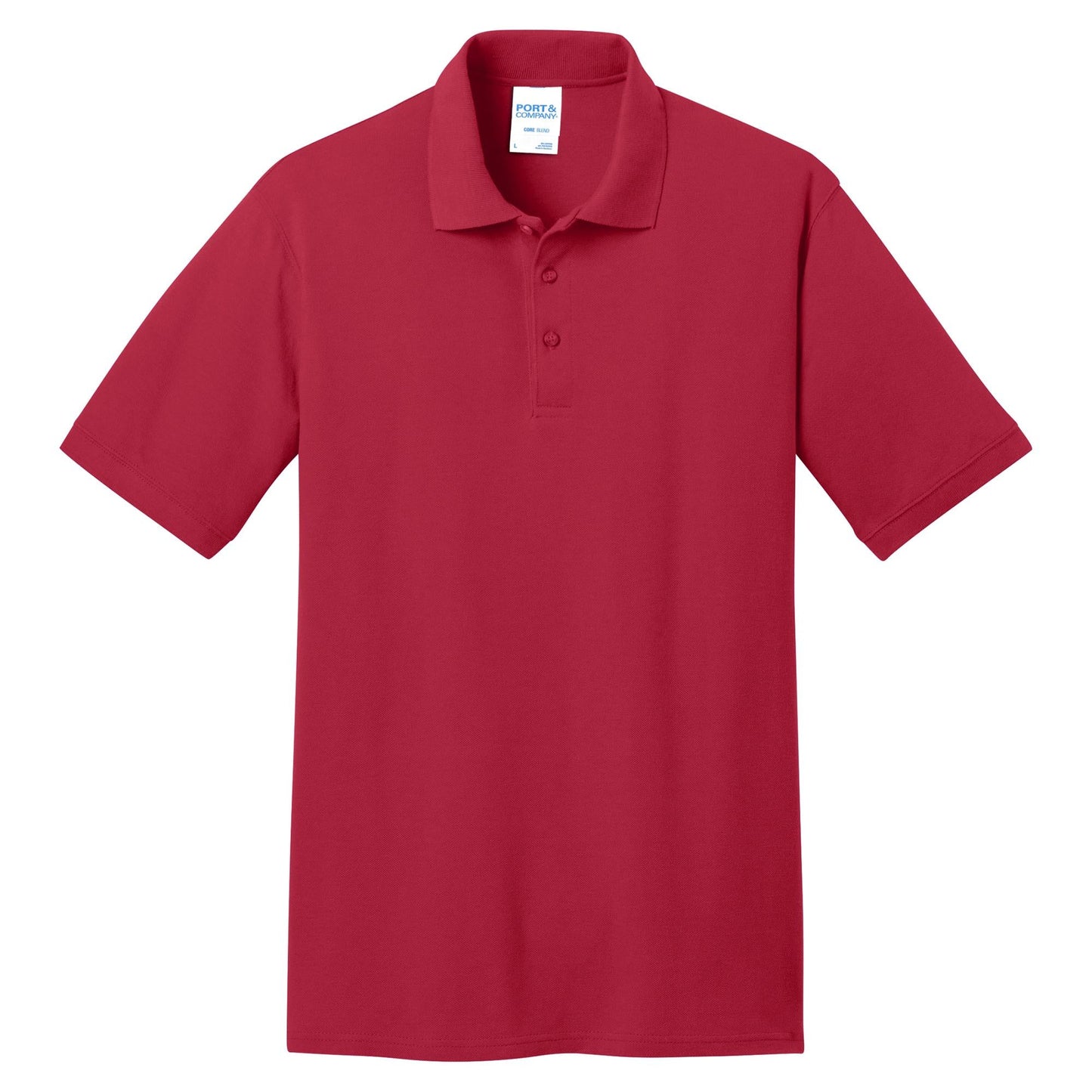White Polo Shirt - Port & Company - Durable Blend