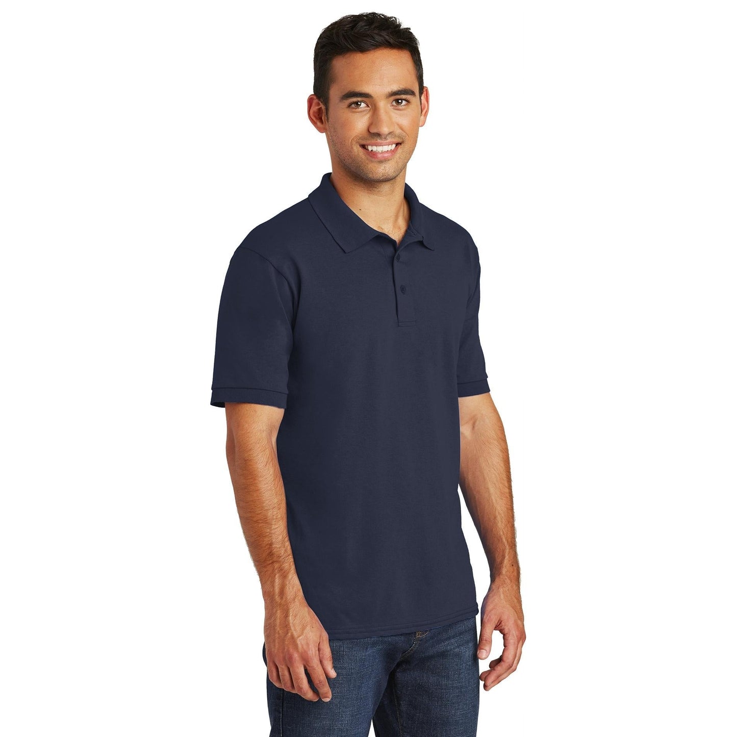 Aquatic Blue Polo Shirts - Port & Company - Soft Blend