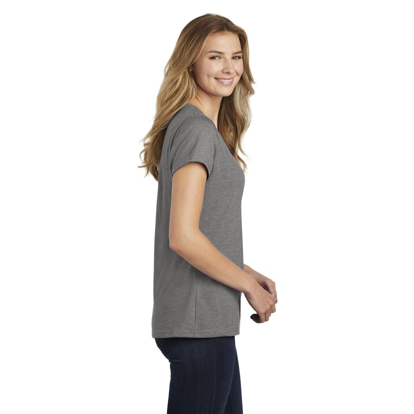 Athletic Green V-Neck Tee - Port & Company - Soft Fabric