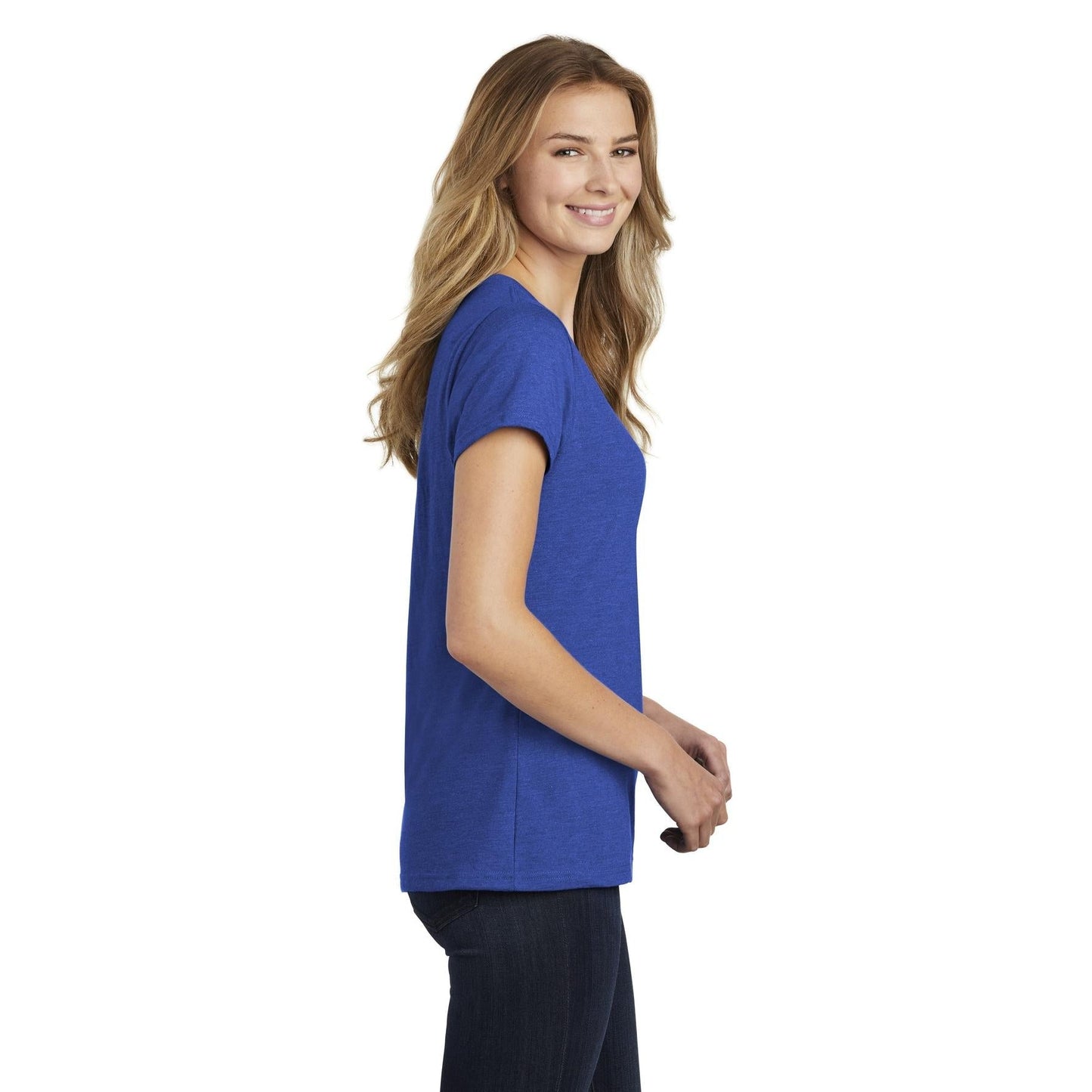 Athletic Green V-Neck Tee - Port & Company - Soft Fabric