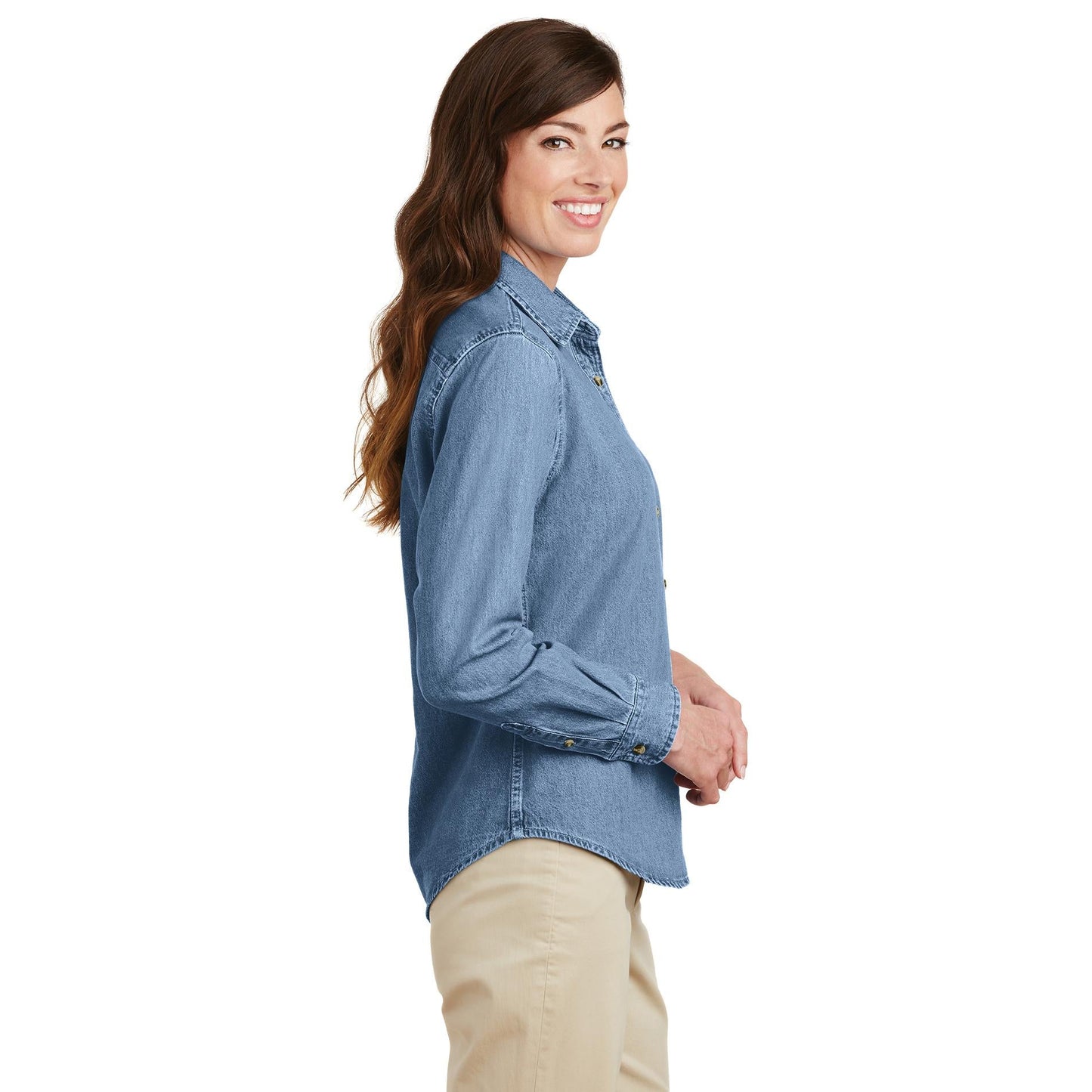 Faded Blue Denim Shirt - Port & Company - Durable Design