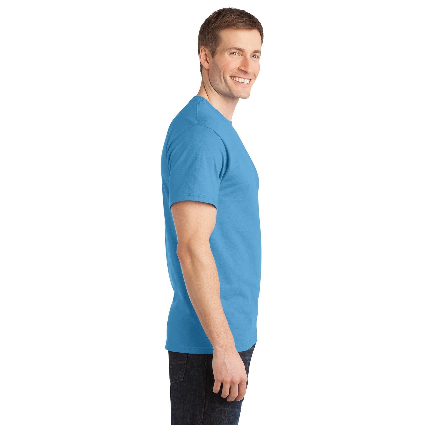 Aquatic Blue T-Shirt - Port & Company - Comfortable Cotton