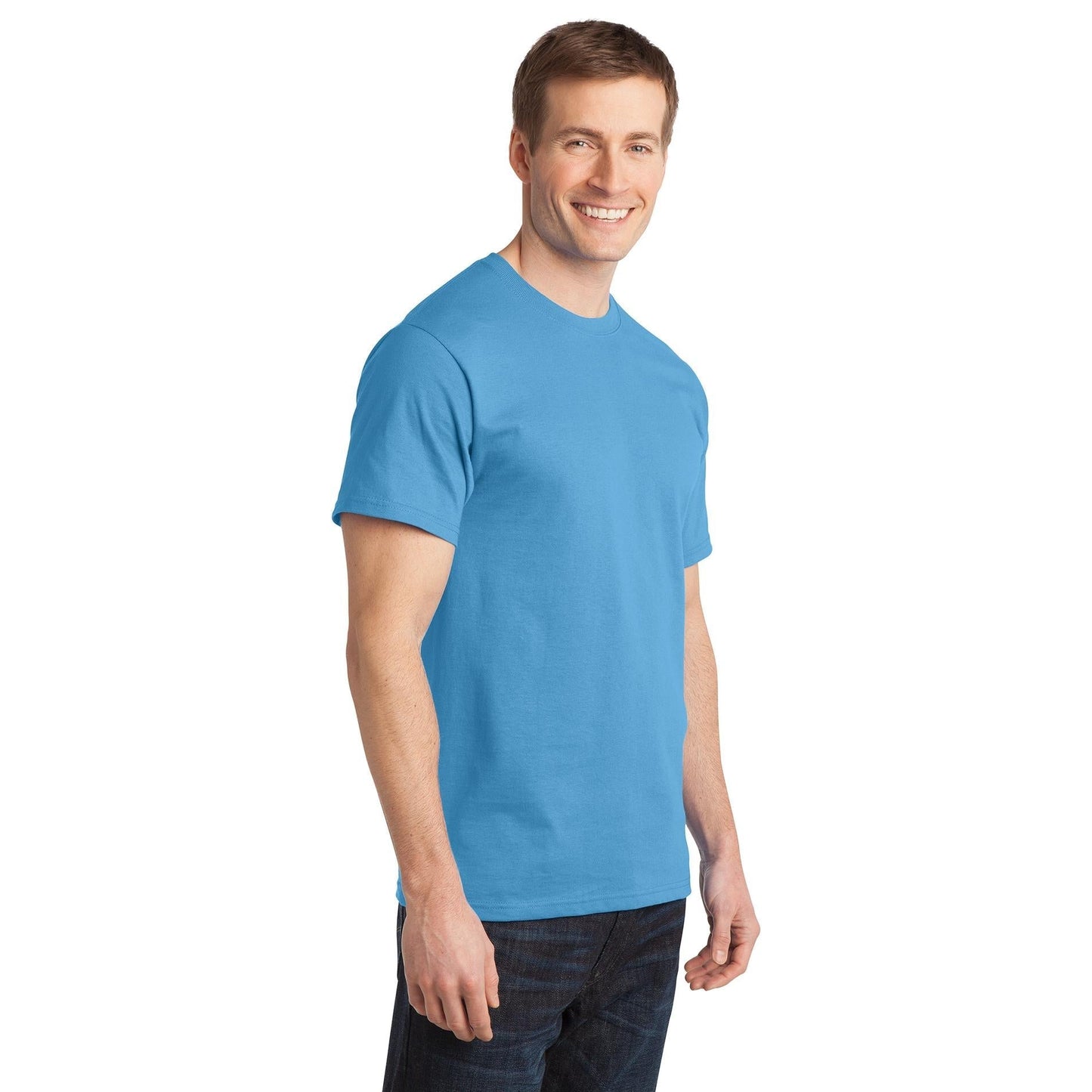 Aquatic Blue T-Shirt - Port & Company - Comfortable Cotton
