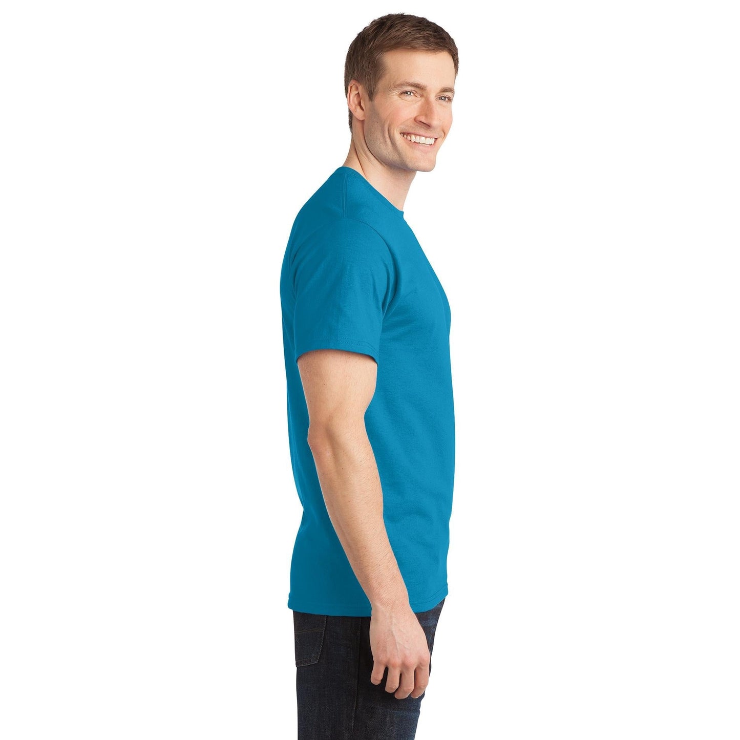 Aquatic Blue T-Shirt - Port & Company - Comfortable Cotton
