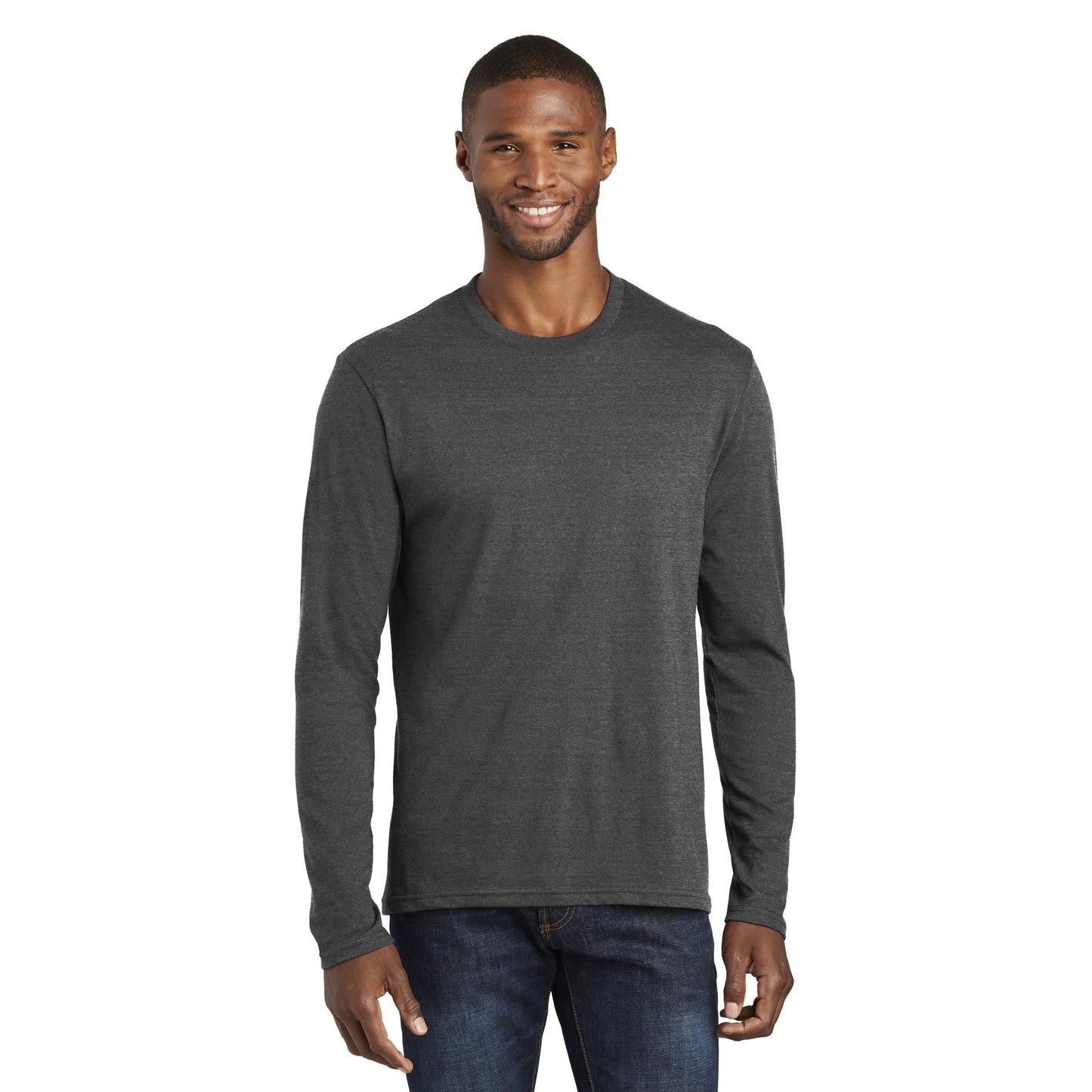 Black Heather T-Shirt - Port & Company - Soft Blend Fabric