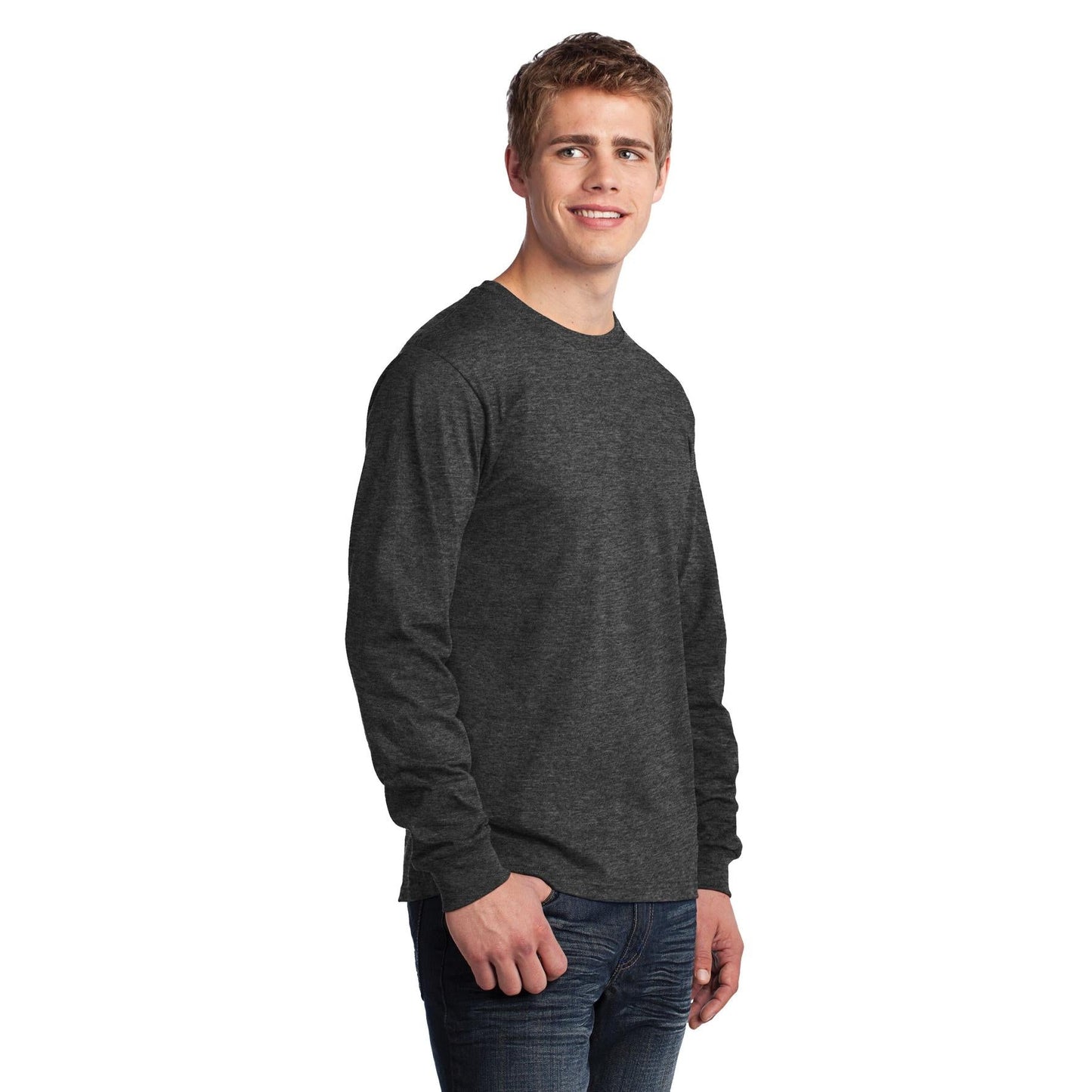 Heather Navy T-Shirts - Port & Company - Soft Cotton
