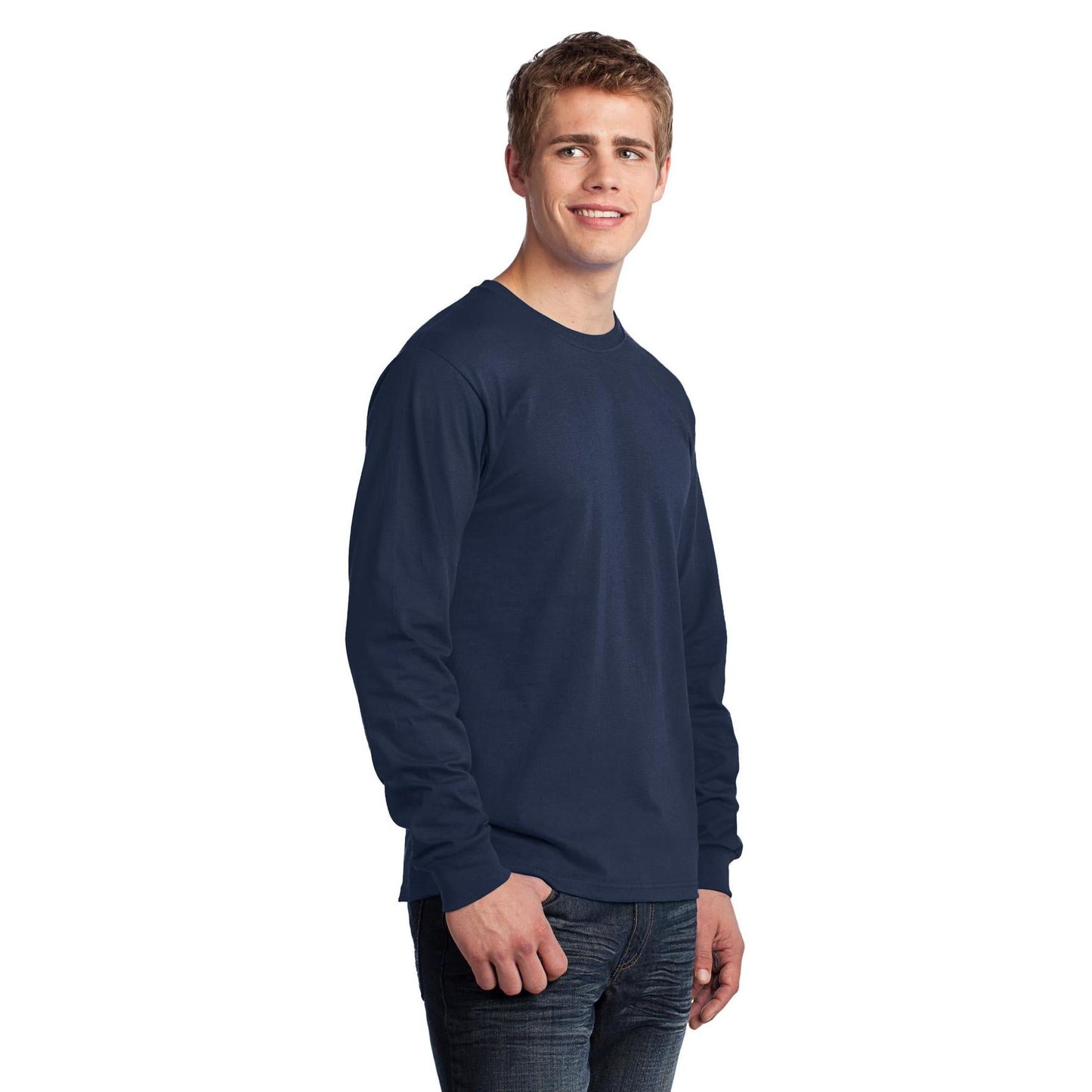 Heather Navy T-Shirts - Port & Company - Soft Cotton