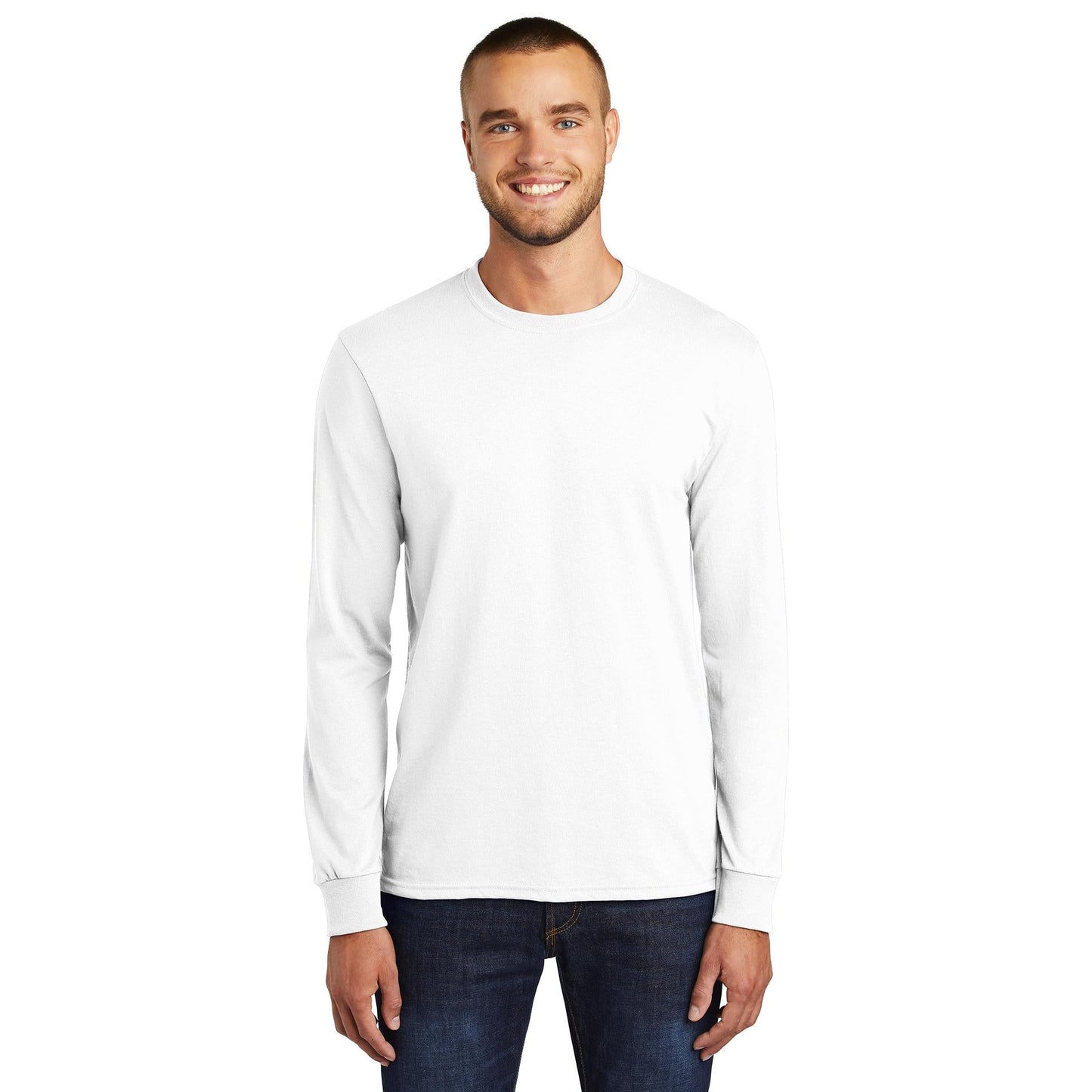 White T-Shirts - Port & Company - Soft Cotton Blend