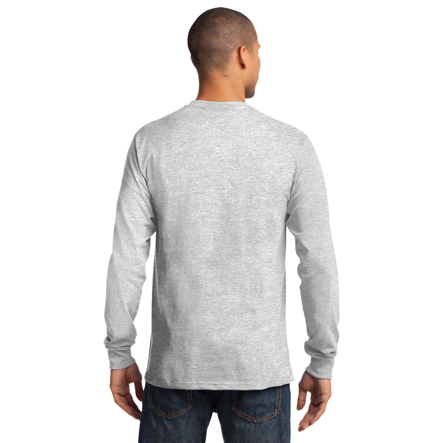 White Long Sleeve T-Shirt - Port & Company - Comfortable Fit
