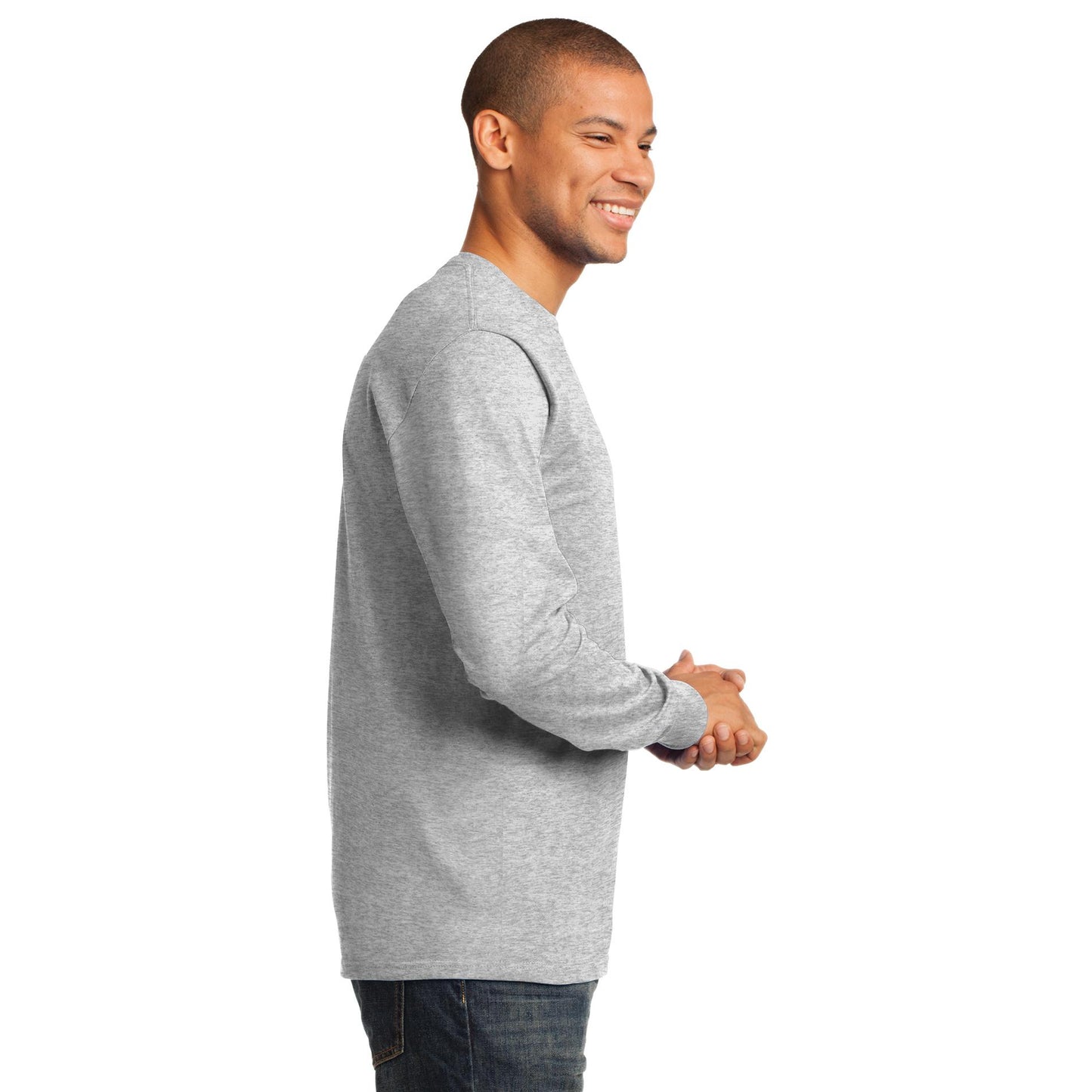 White Long Sleeve T-Shirt - Port & Company - Comfortable Fit