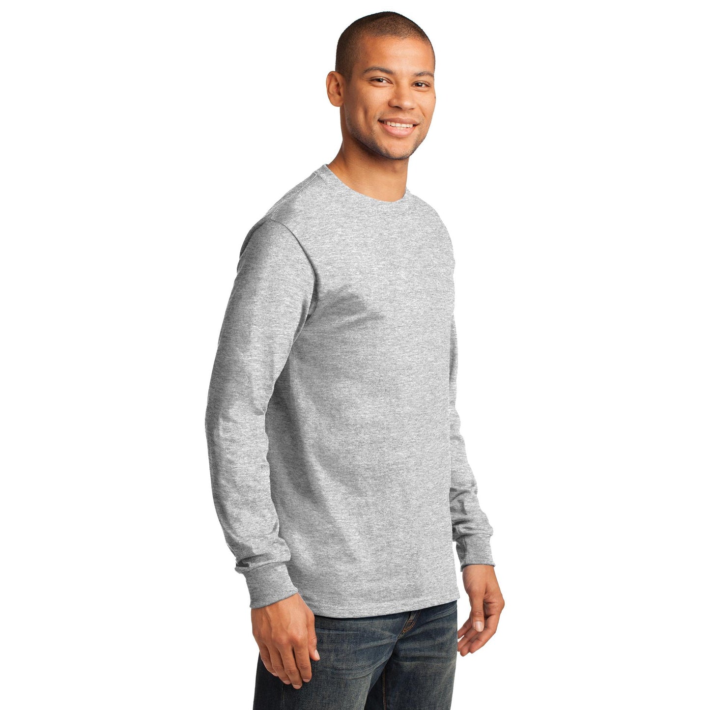 White Long Sleeve T-Shirt - Port & Company - Comfortable Fit