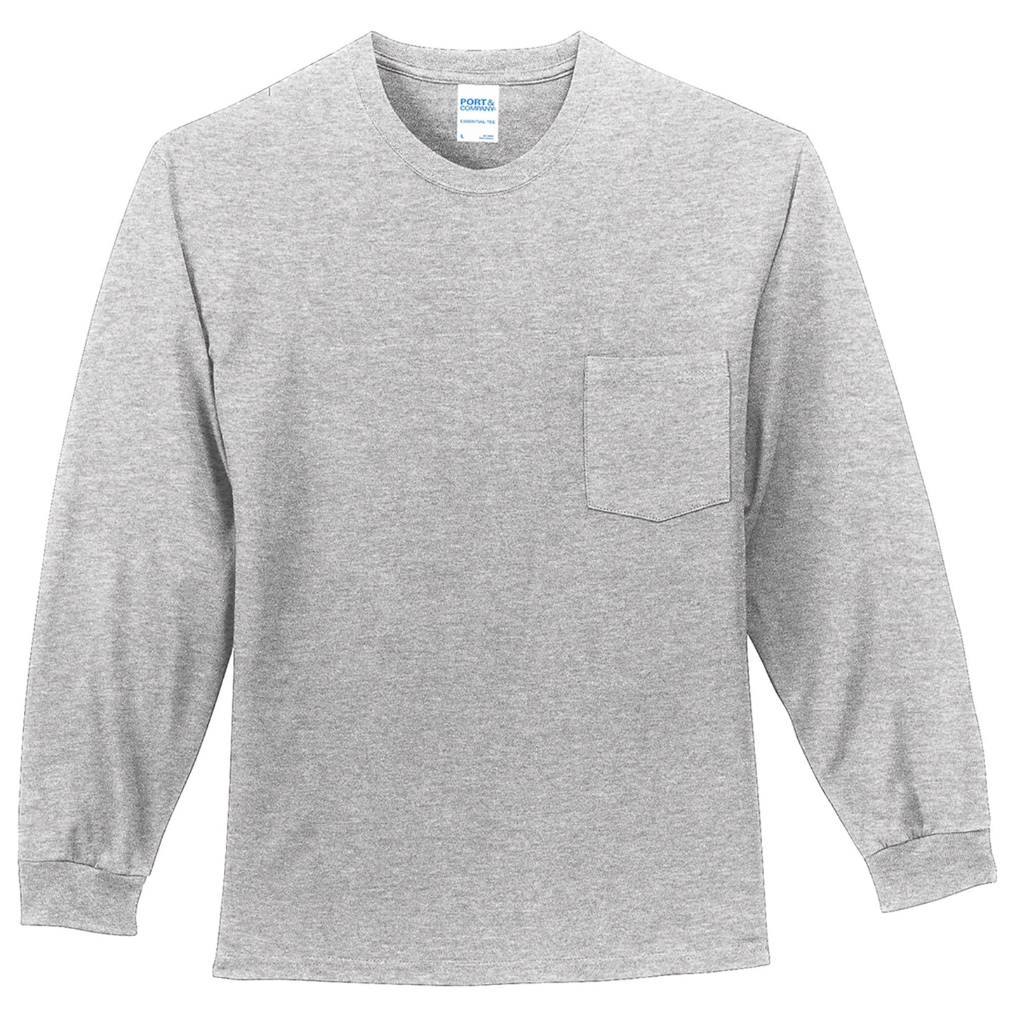 White Long Sleeve T-Shirt - Port & Company - Comfortable Fit