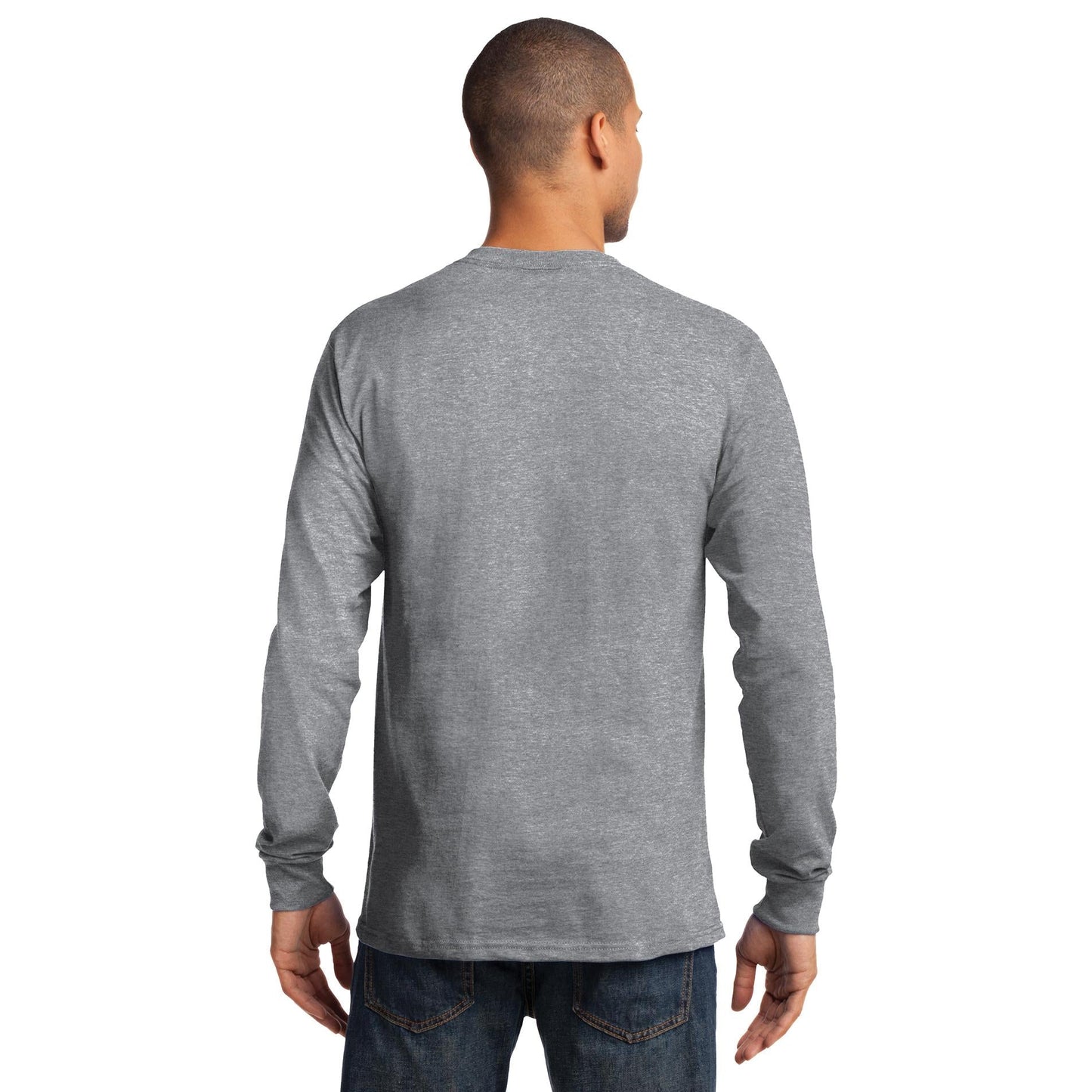 White Long Sleeve T-Shirt - Port & Company - Comfortable Fit