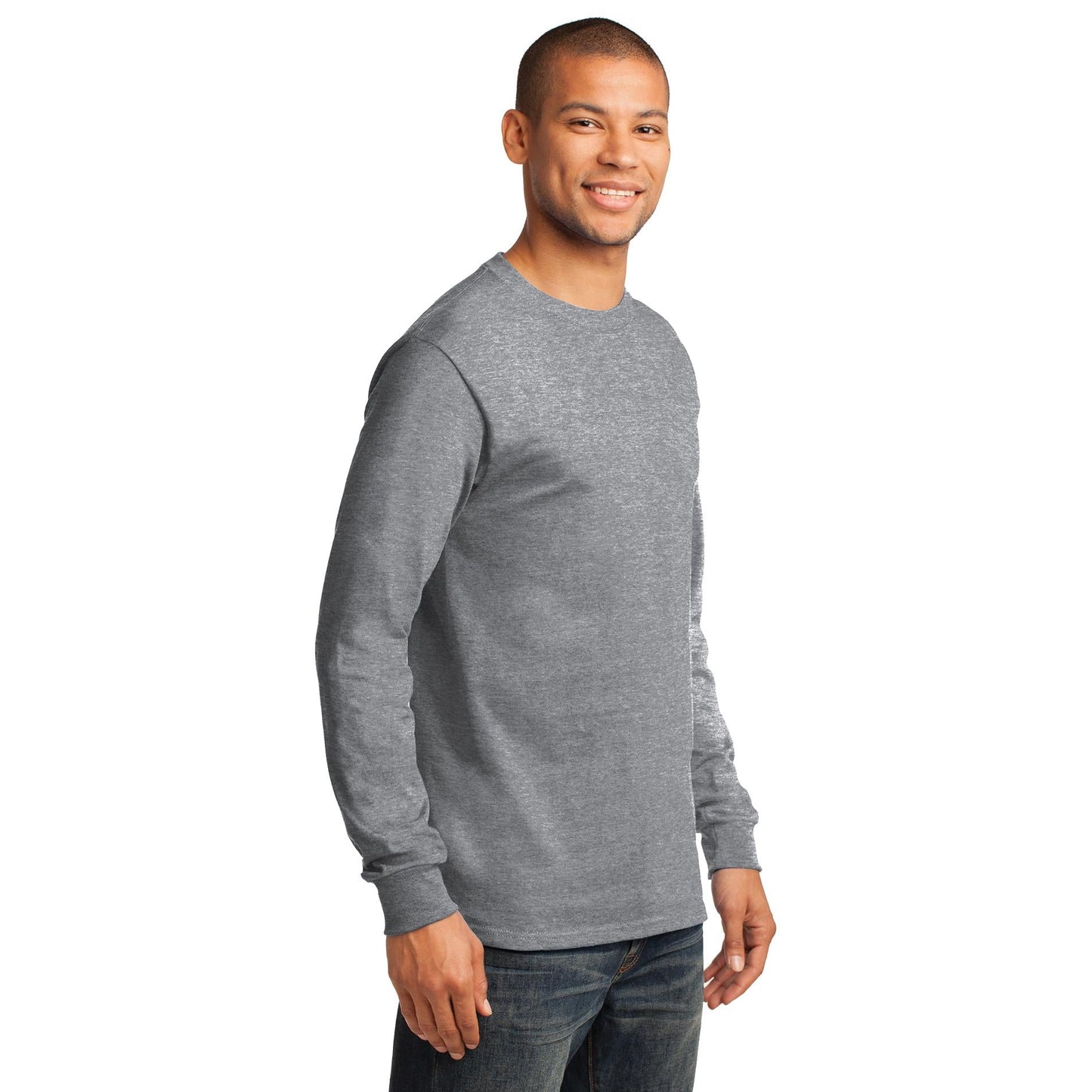 White Long Sleeve T-Shirt - Port & Company - Comfortable Fit