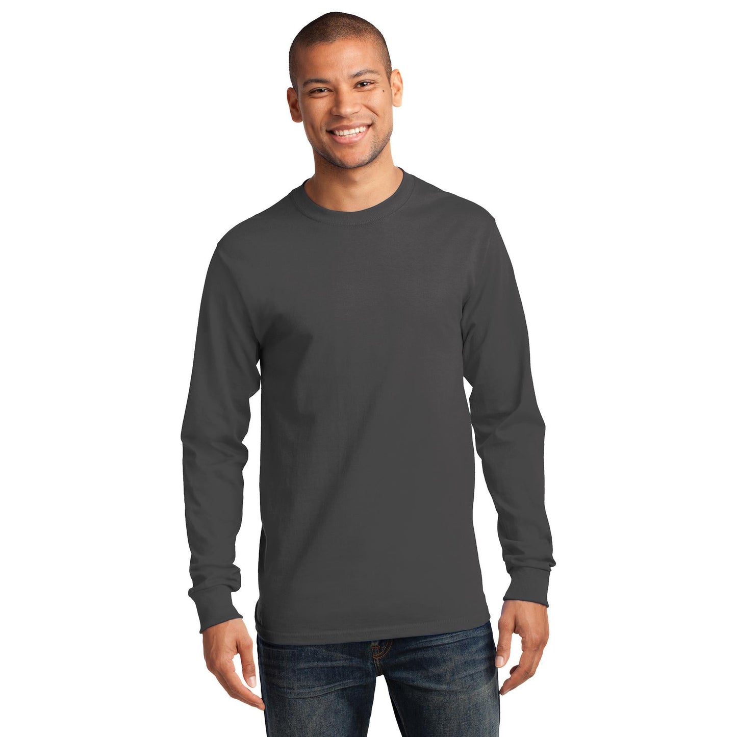 White Long Sleeve T-Shirt - Port & Company - Comfortable Fit