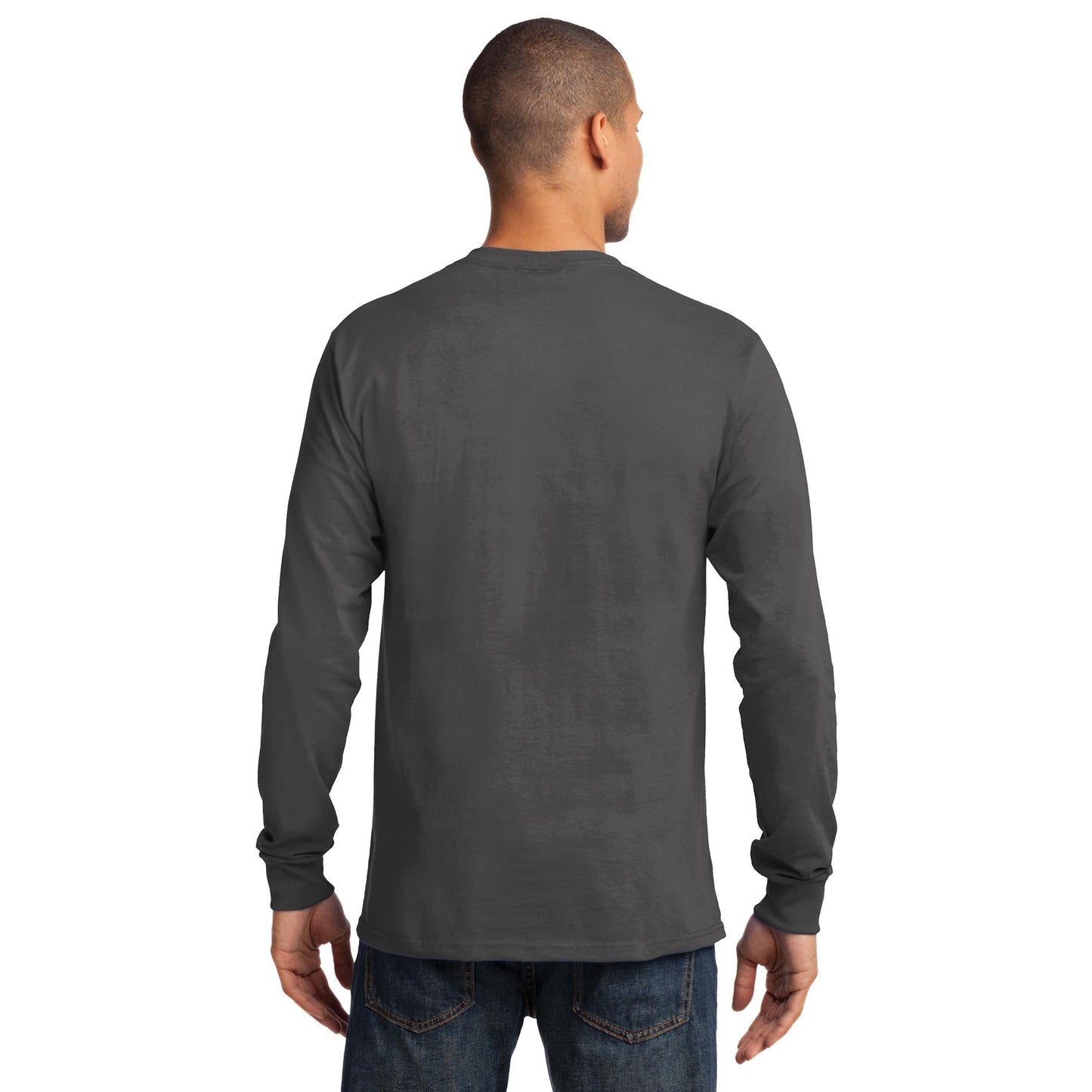 White Long Sleeve T-Shirt - Port & Company - Comfortable Fit
