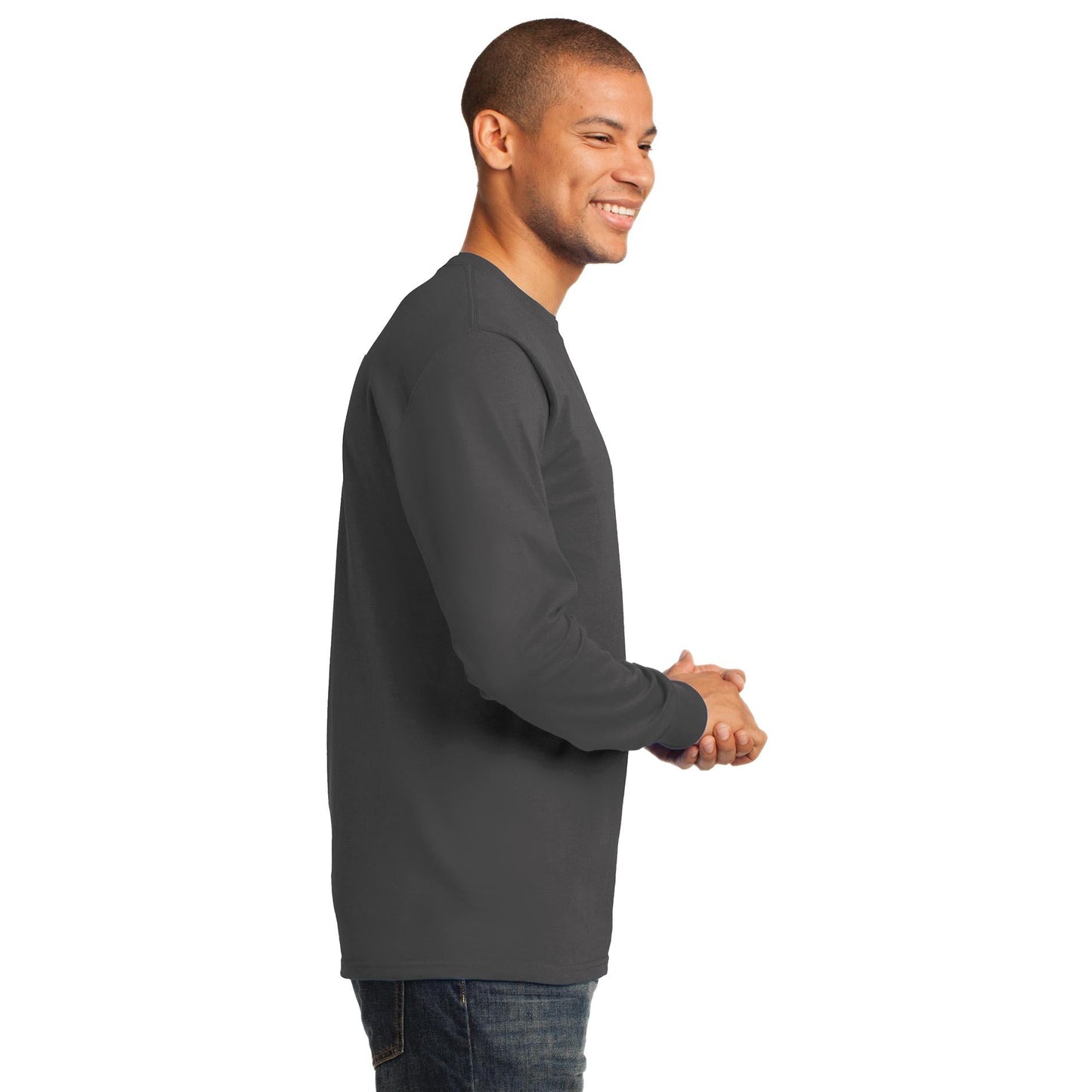 White Long Sleeve T-Shirt - Port & Company - Comfortable Fit