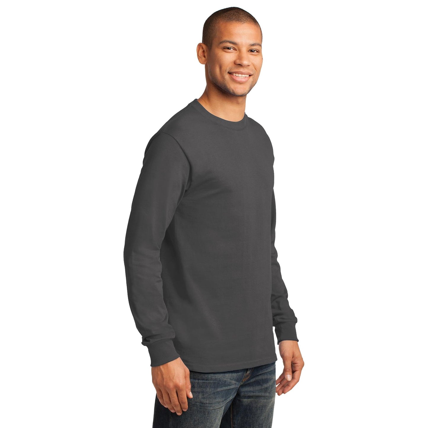 White Long Sleeve T-Shirt - Port & Company - Comfortable Fit