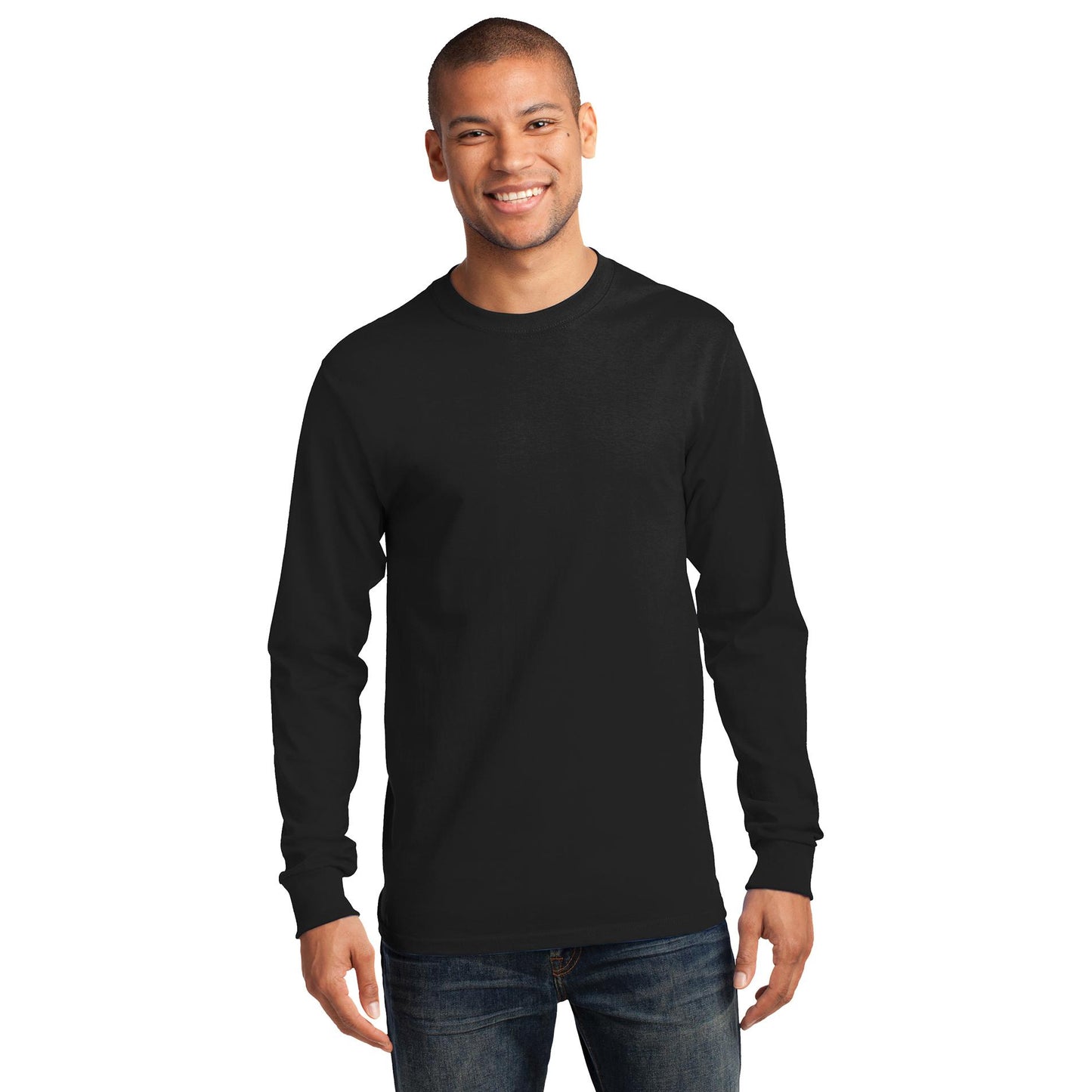 White Long Sleeve T-Shirt - Port & Company - Comfortable Fit