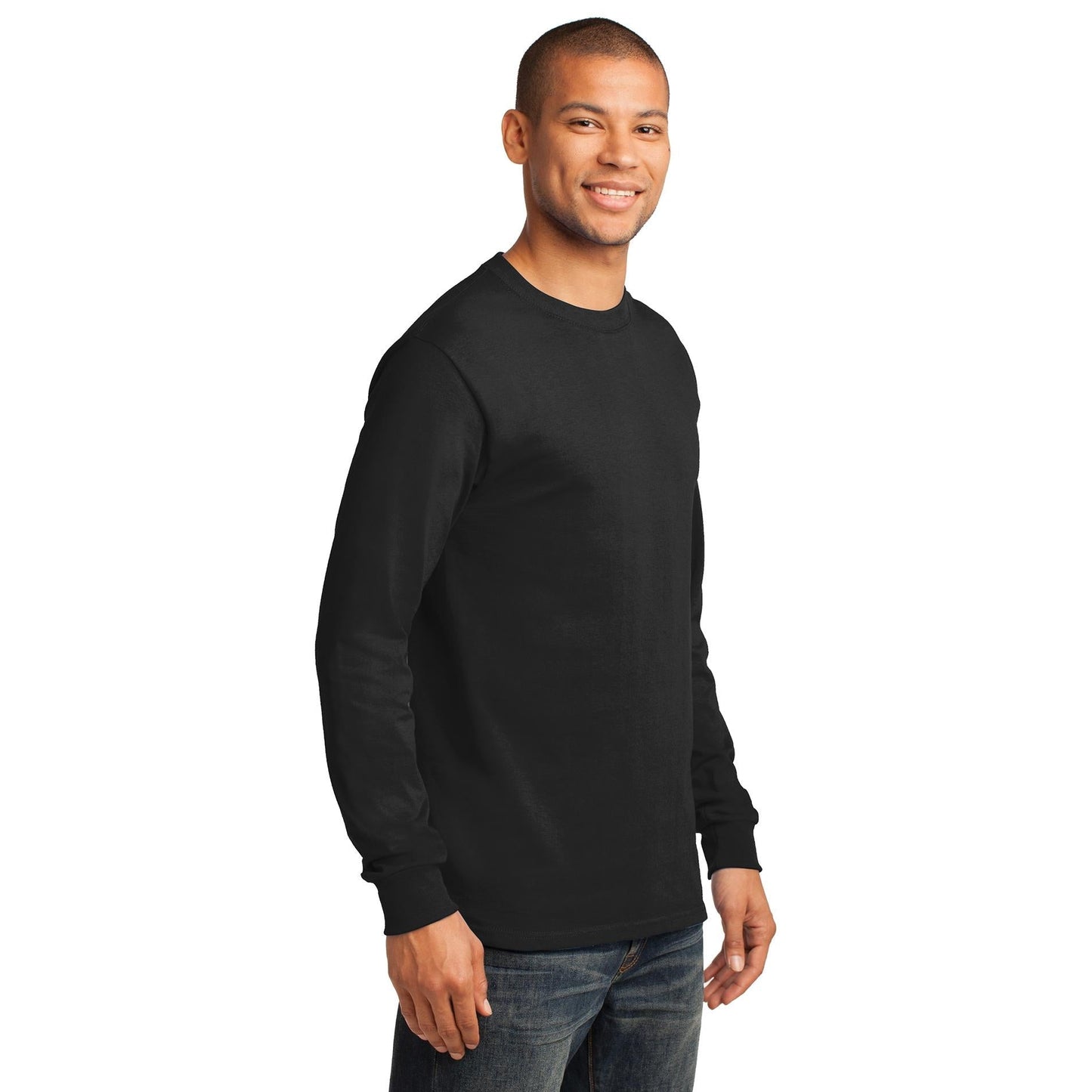 White Long Sleeve T-Shirt - Port & Company - Comfortable Fit