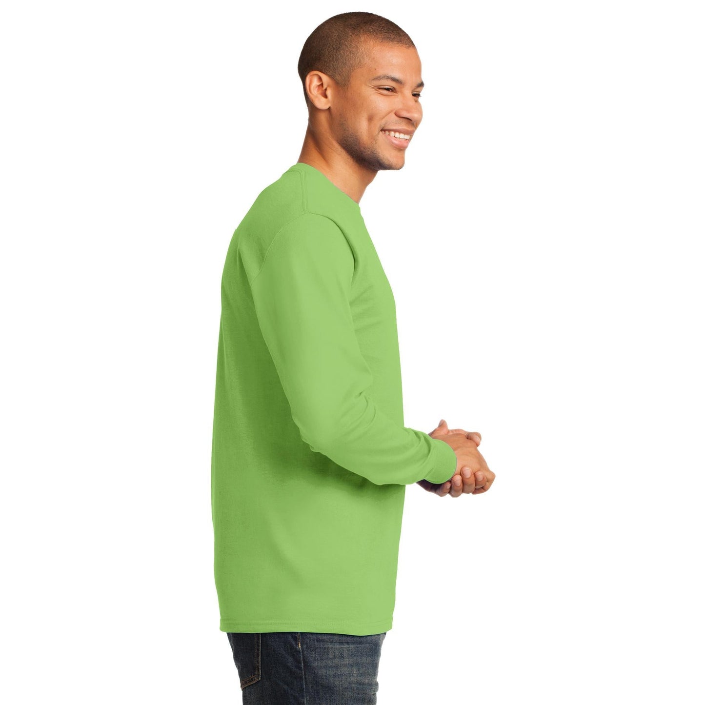White Long Sleeve T-Shirt - Port & Company - Comfortable Fit