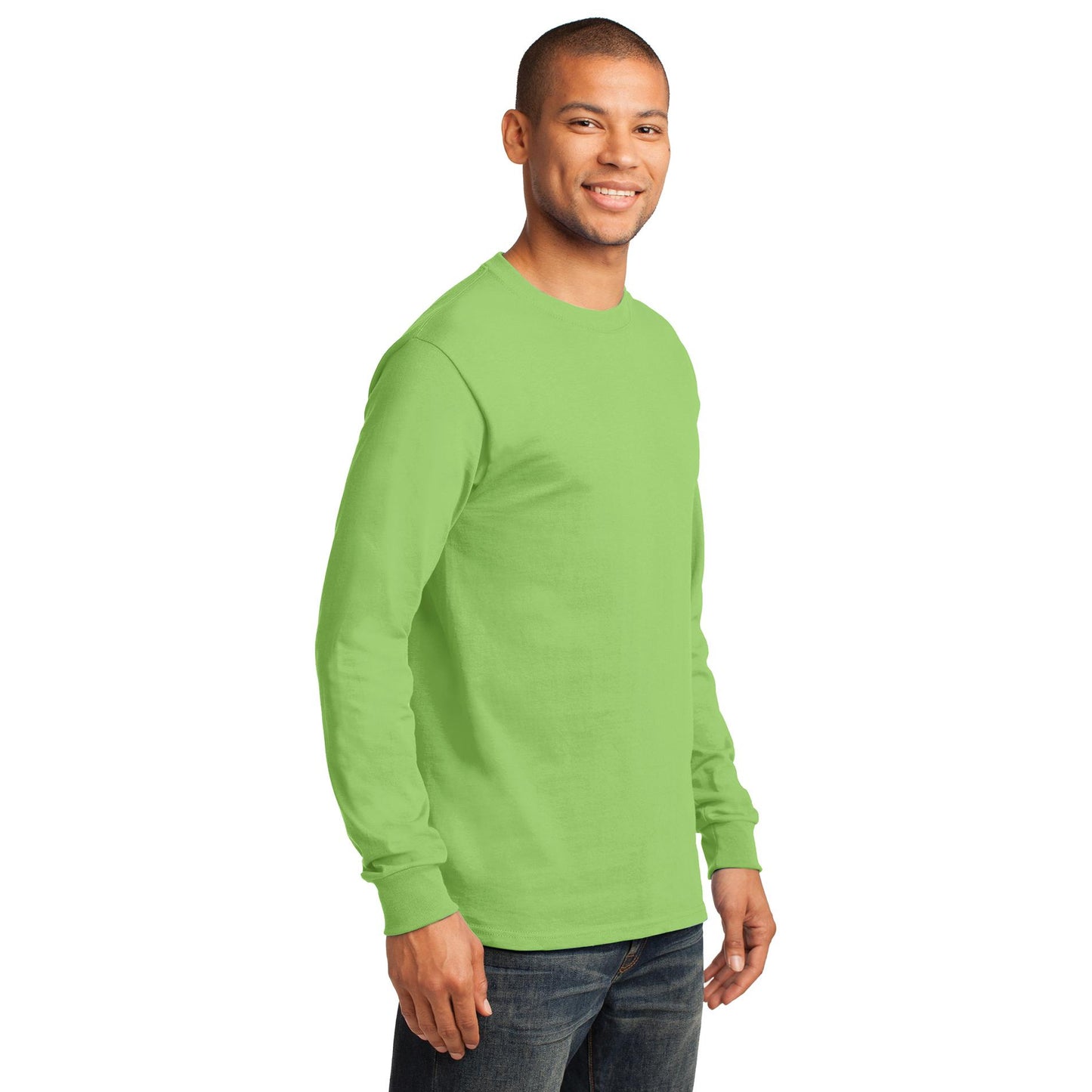 White Long Sleeve T-Shirt - Port & Company - Comfortable Fit