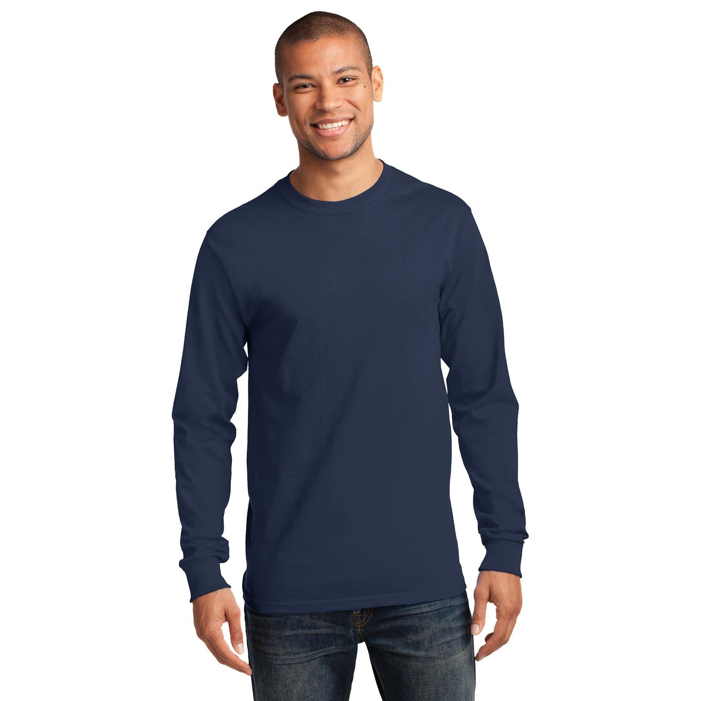 White Long Sleeve T-Shirt - Port & Company - Comfortable Fit