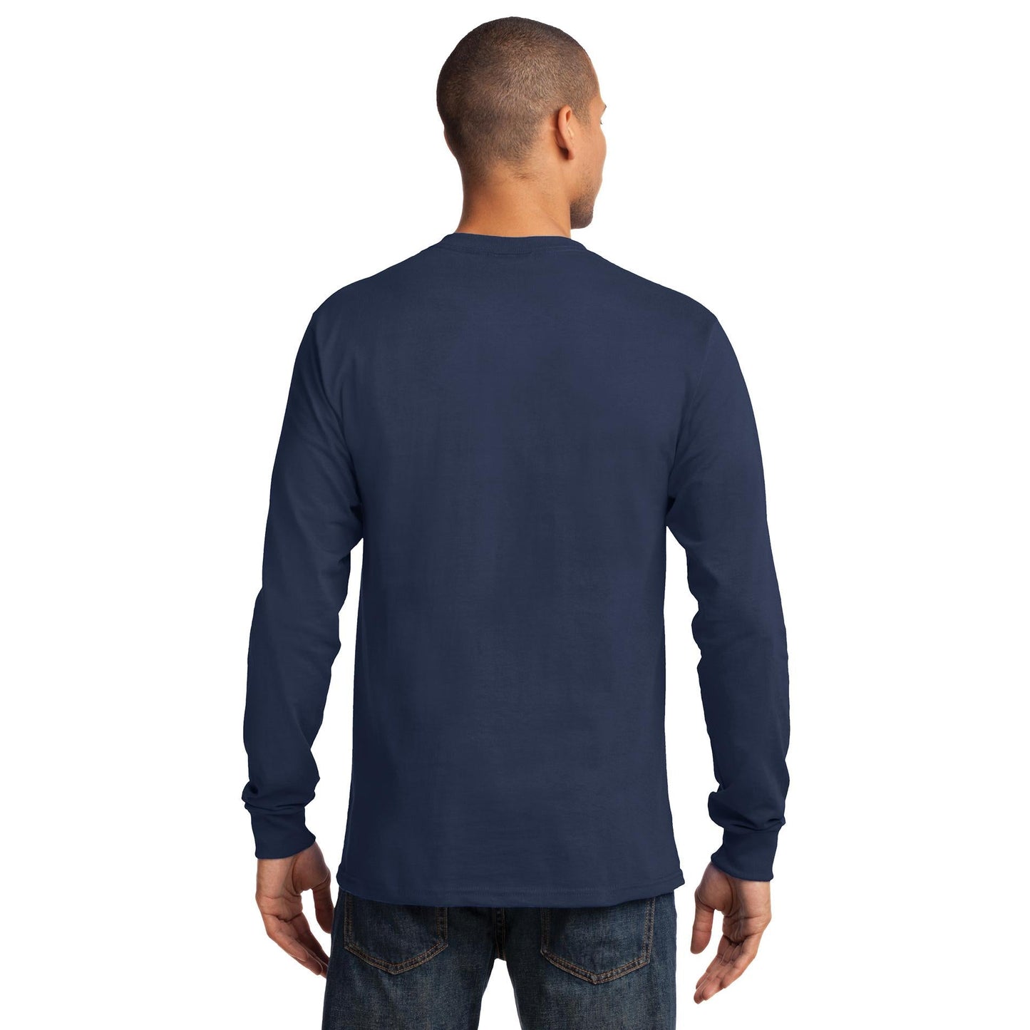 White Long Sleeve T-Shirt - Port & Company - Comfortable Fit