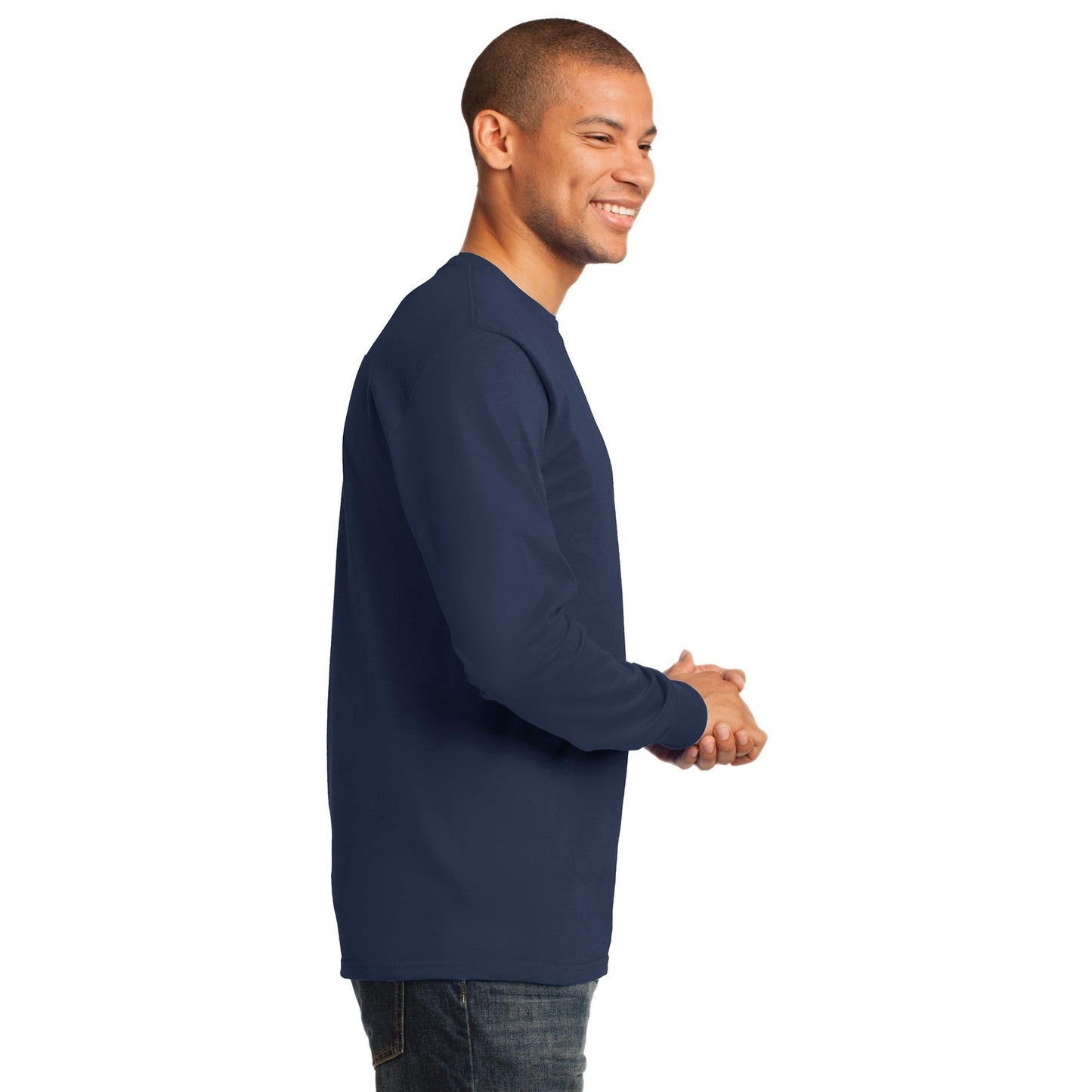 White Long Sleeve T-Shirt - Port & Company - Comfortable Fit